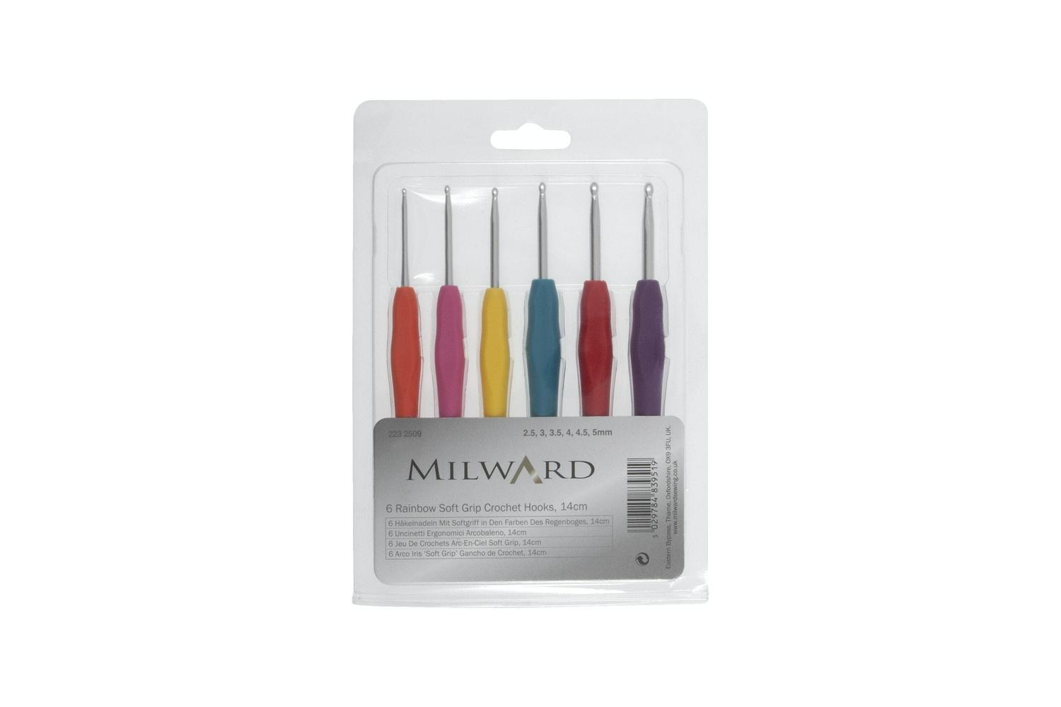 Milward Gro-2232509 - Crochet Hook Set Soft-grip Rubber Hand