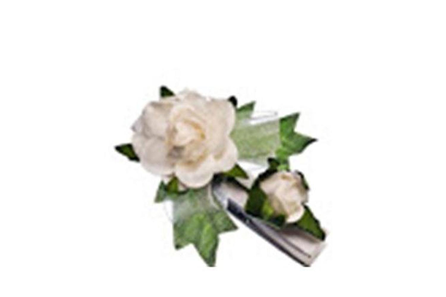 Occasions Gro-b1996wh - Pegs Rose Spray 2cm Pack Of 8 White