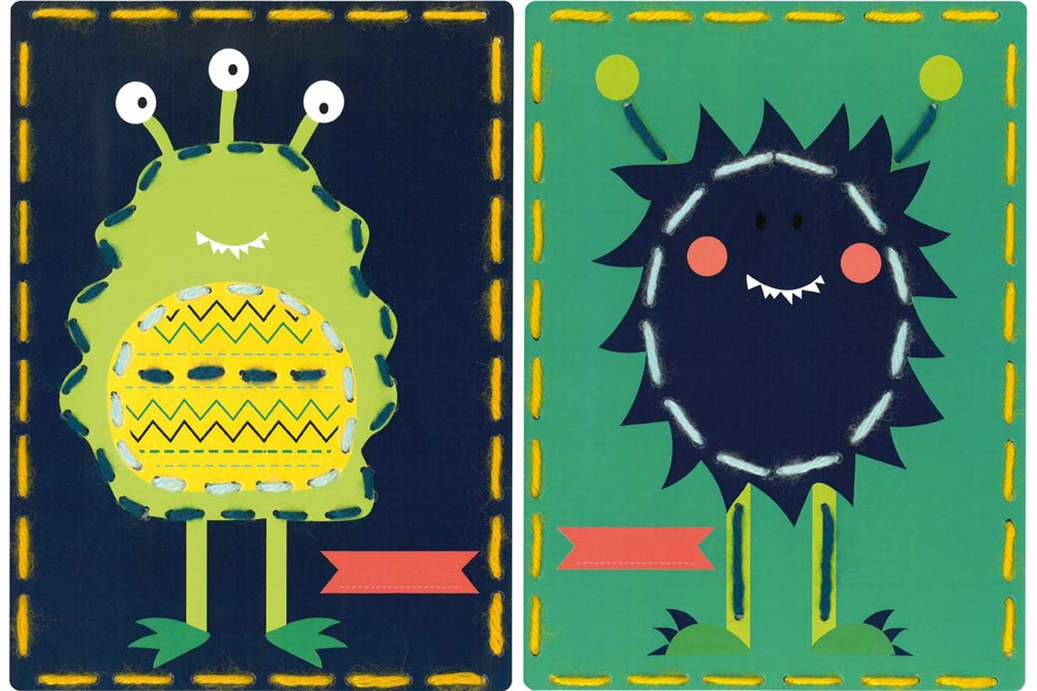 Vervaco Gro-pn-0157037 - Emb Card Smonsters - Embroidery Kit