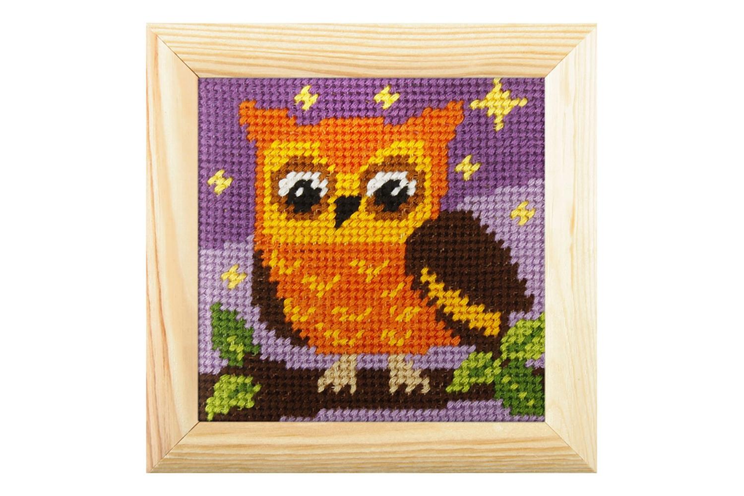 Orchidea Gro-orc.6705 - Emb Kit Owl - Needlepoint Kit My Fir