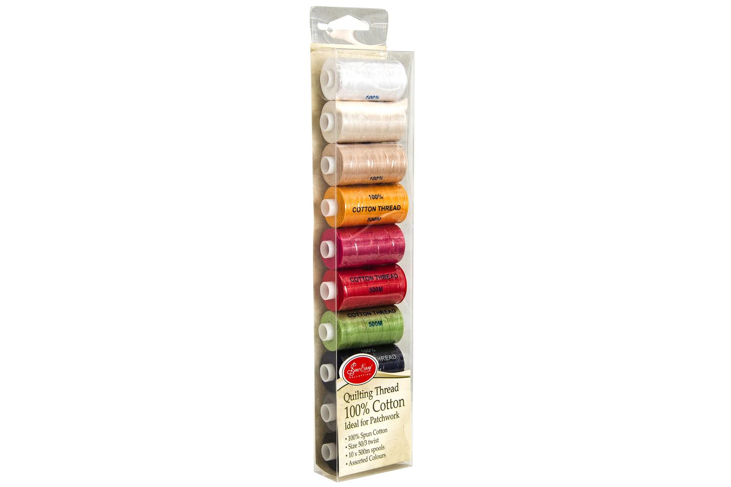 Sew Easy Gro-et10 - Se Cttn Thrd Astd - Quilters Thread Pack