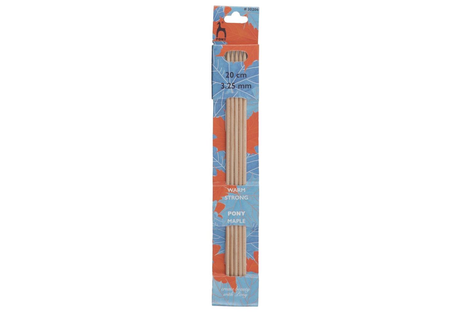 Pony Gro-p30206 - Maple De Kp 20cmx32 - Knitting Pins Double
