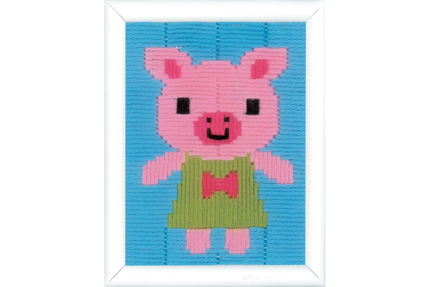 Vervaco Gro-pn-0163442 - Ls Pig - Long Stitch Kit Pig - Verv