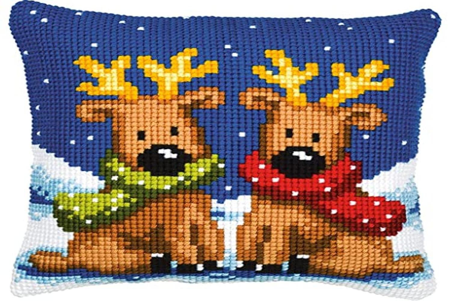 Vervaco Gro-pn-0008726 - Cushion Rdeer Twins - Cross Stitch 