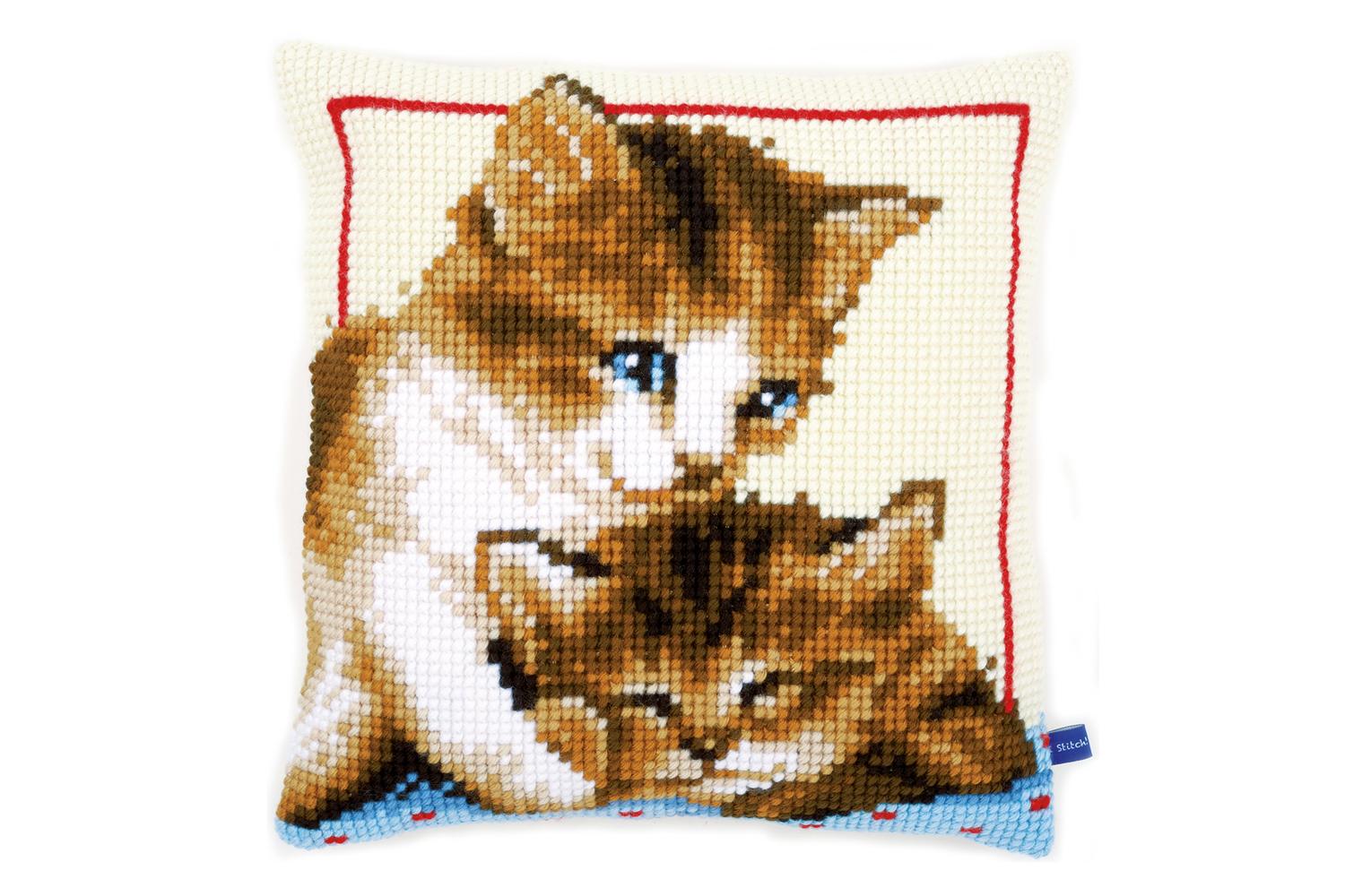 Vervaco Gro-pn-0149235 - Cushion Pful Kitten - Cross Stitch 