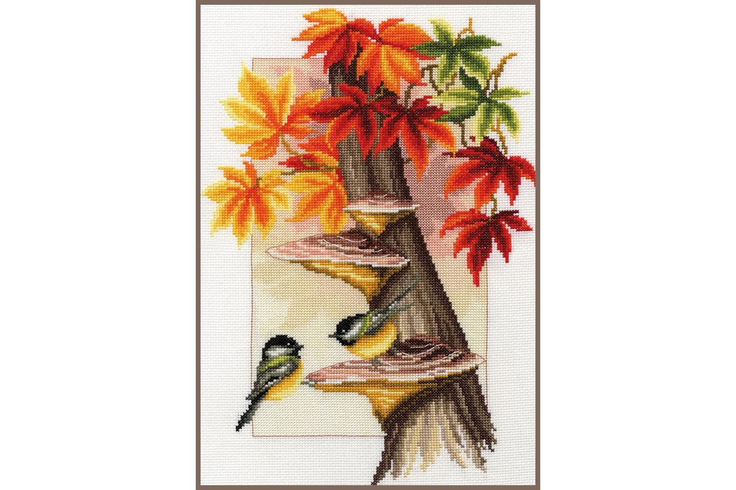 Vervaco Gro-pn-0157566 - Chickadees Bleaves - Counted Cross 