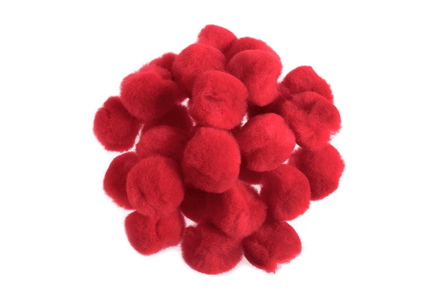 Trimits Gro-pp3r - Pom-poms 1in Pk100 - Pom Poms 25cm Red Pa