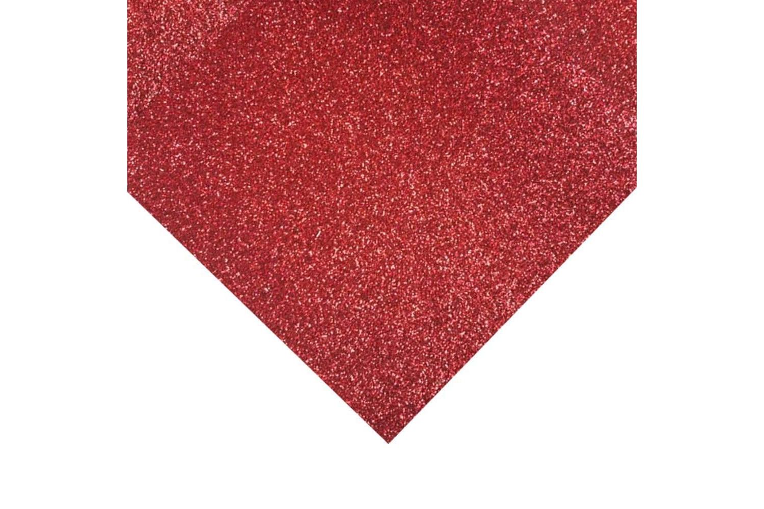 Trimits Gro-gf01\12 - Glitter Felt Sheets 30 X 23cm Red Pack
