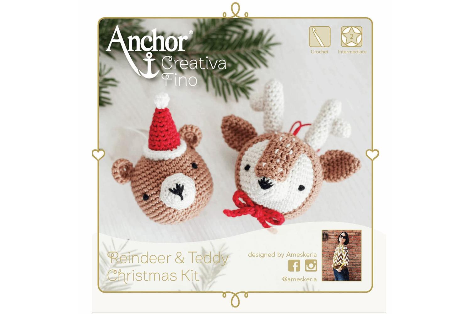 Anchor Gro-a28head\9061 - Crochet Kit Amigurumi Christmas Re