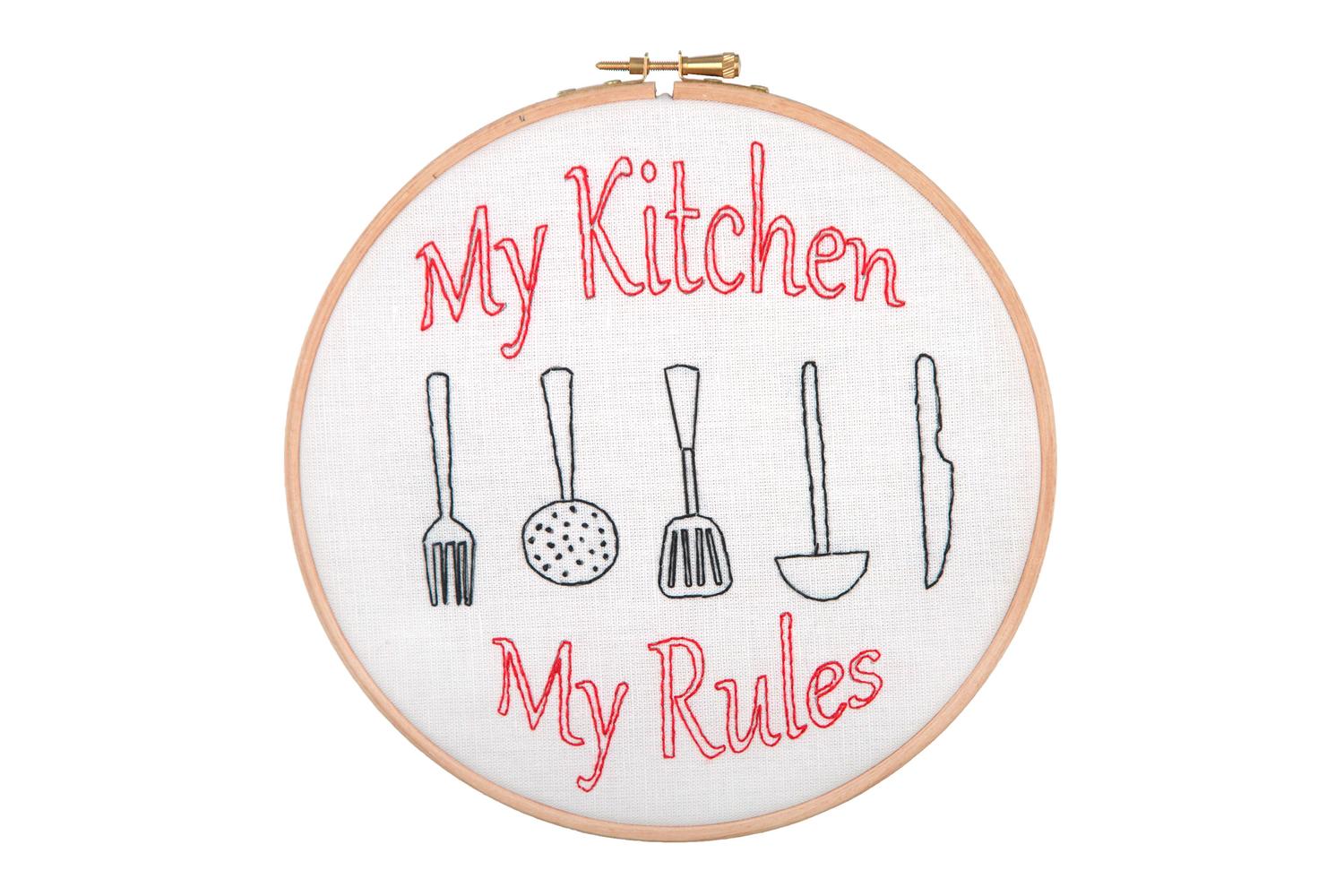 Anchor Gro-ahp502 - My Kitchen My Rules - Embroidery Kit Wit