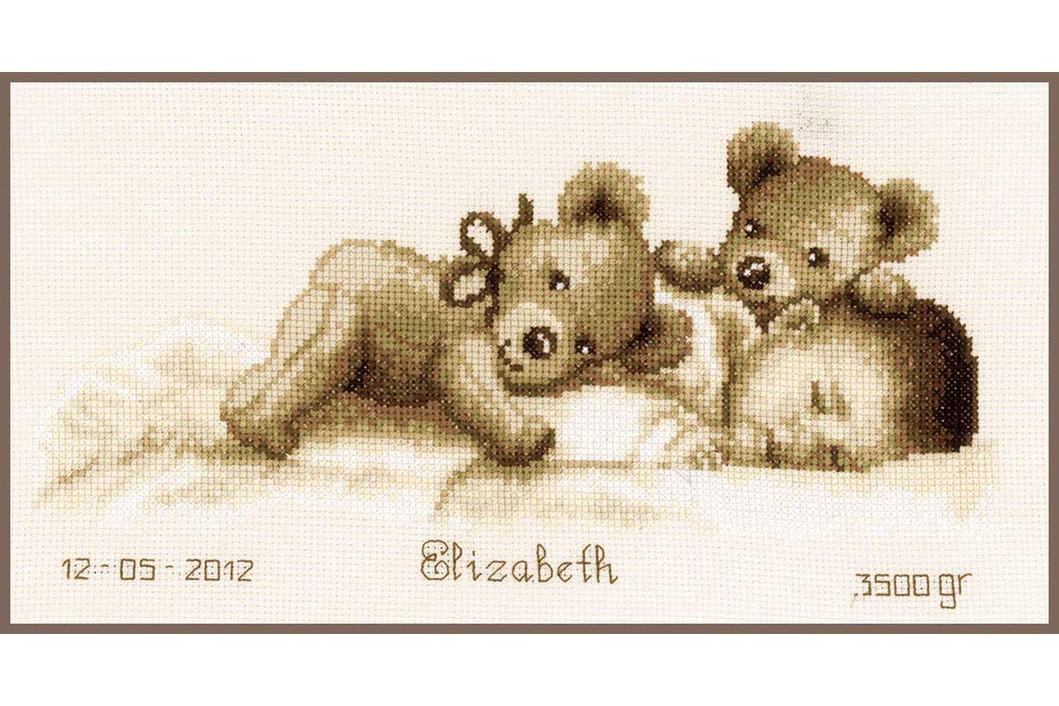 Vervaco Gro-pn-0143730 - Sleeping With Teddy - Counted Cross