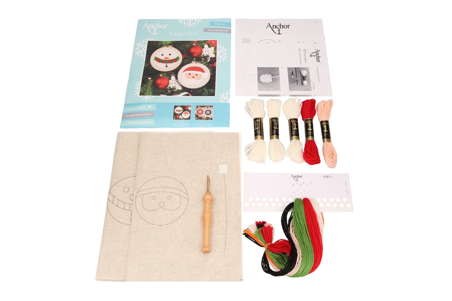 Anchor Gro-apn014 - Xmas Kit Santasman - Punch Needle Kit Sa