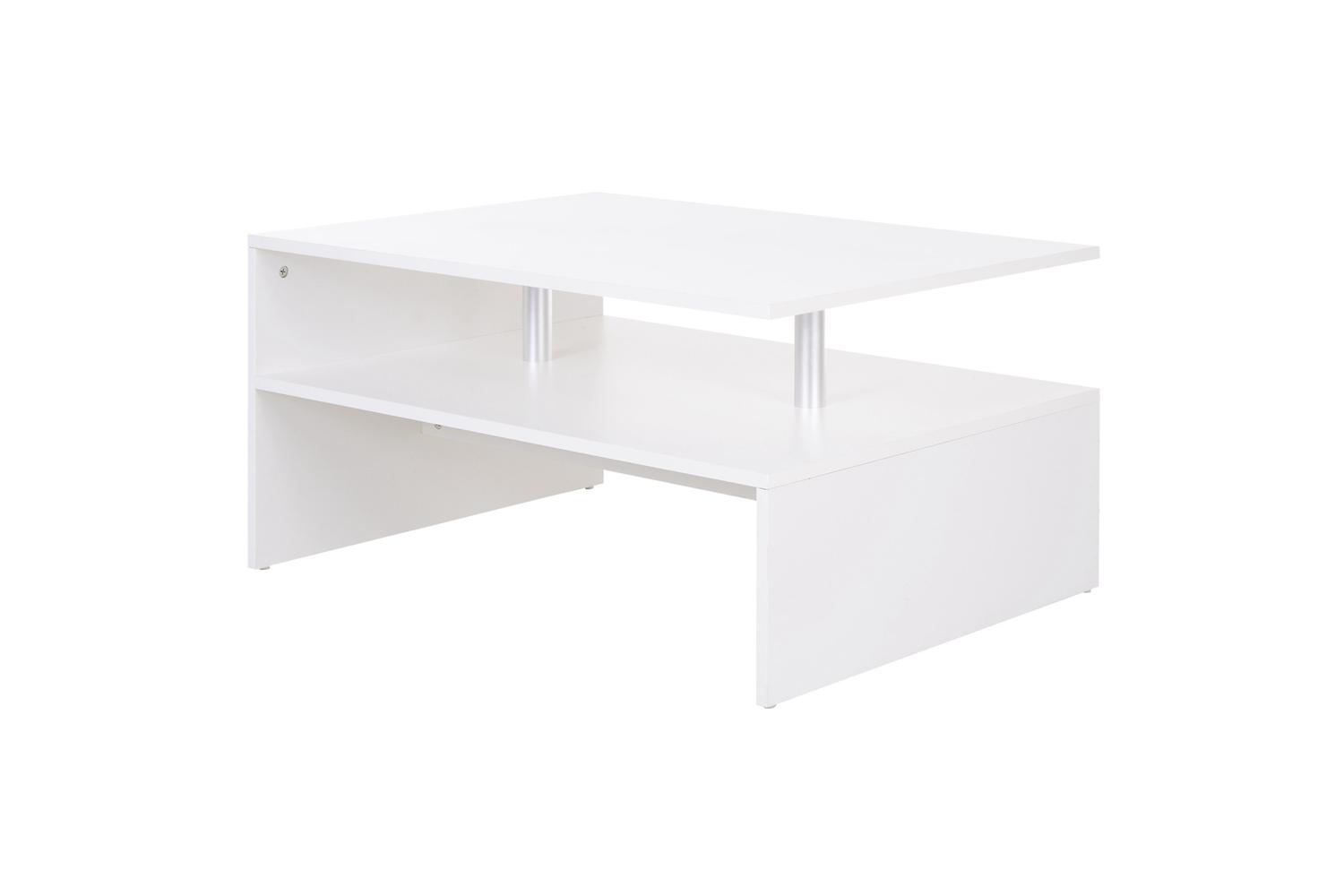 Homcom Stylish Contemporary 2-Tier Modern Coffee Table