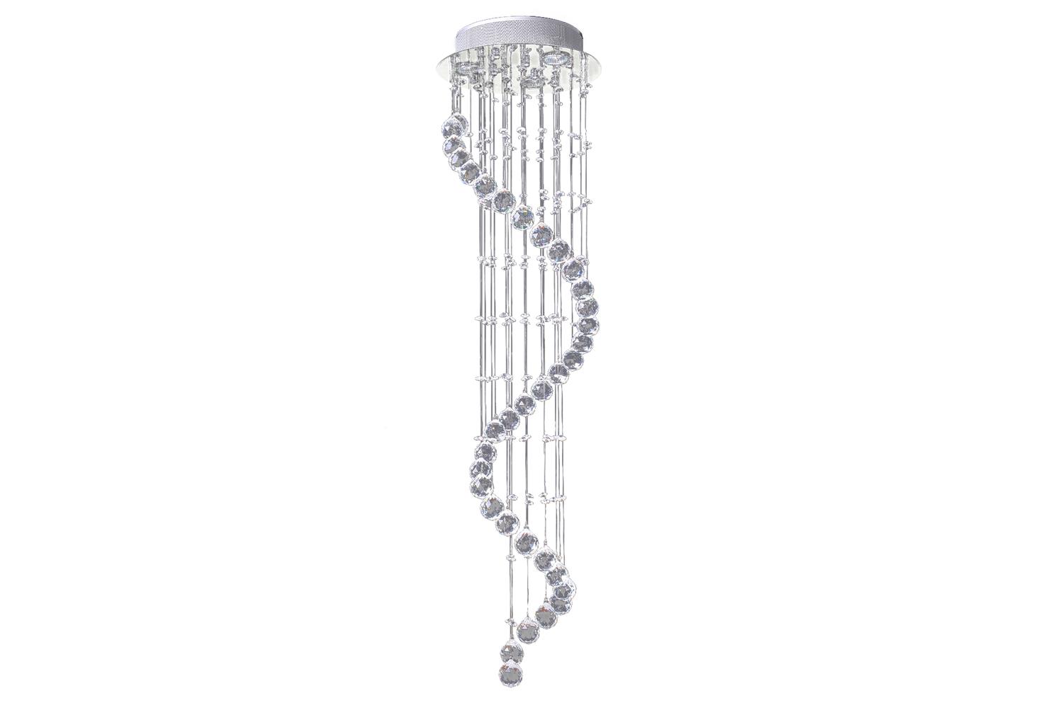 Homcom | Modern Crystal Chandelier | Silver/Clear
