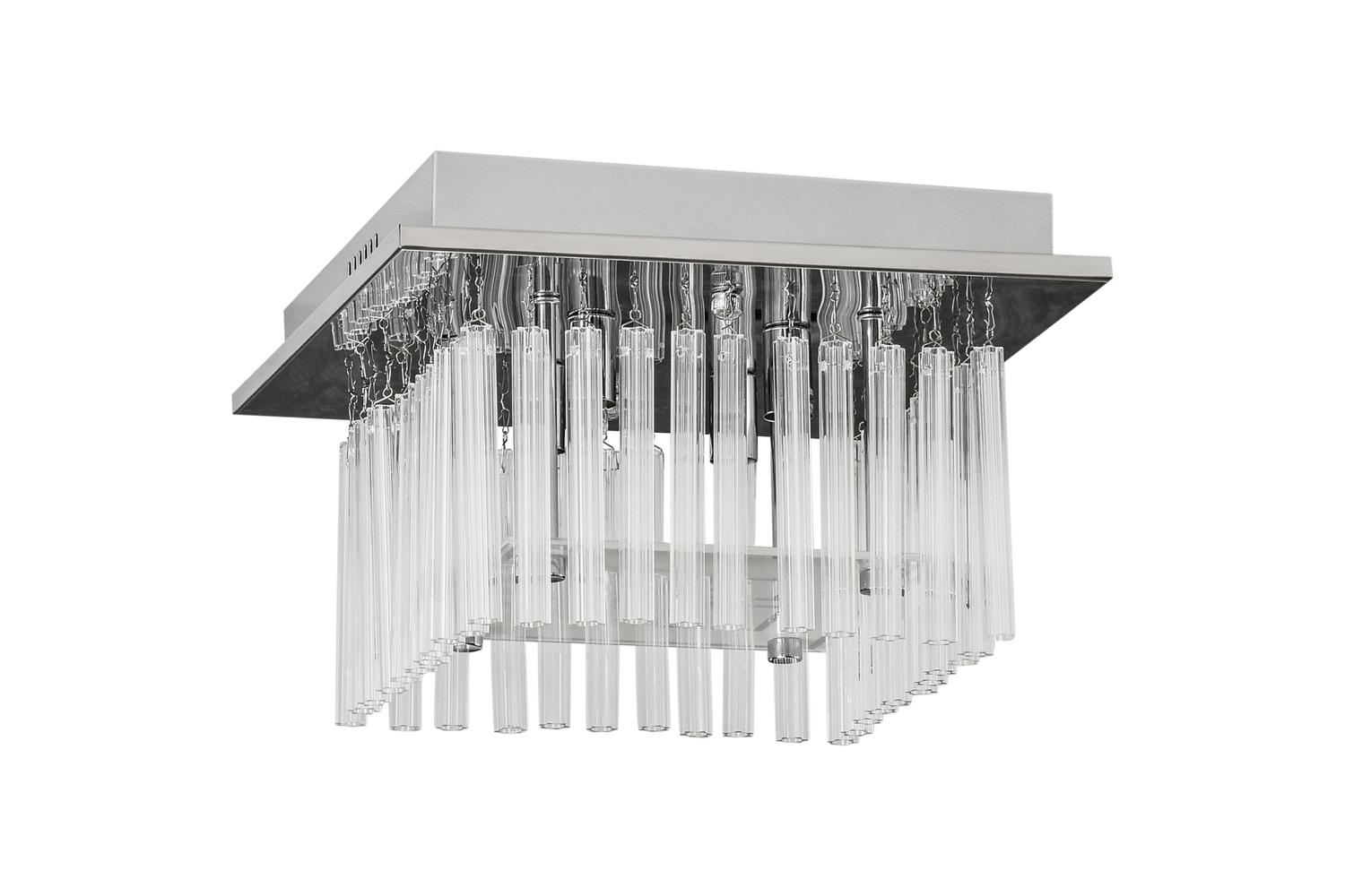 Homcom | Modern Raindrop K9 Crystal Ceiling Light | Silver/Clear