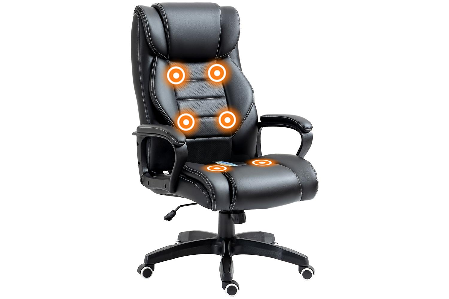 Vinsetto High Back Massage Office Chair | Black