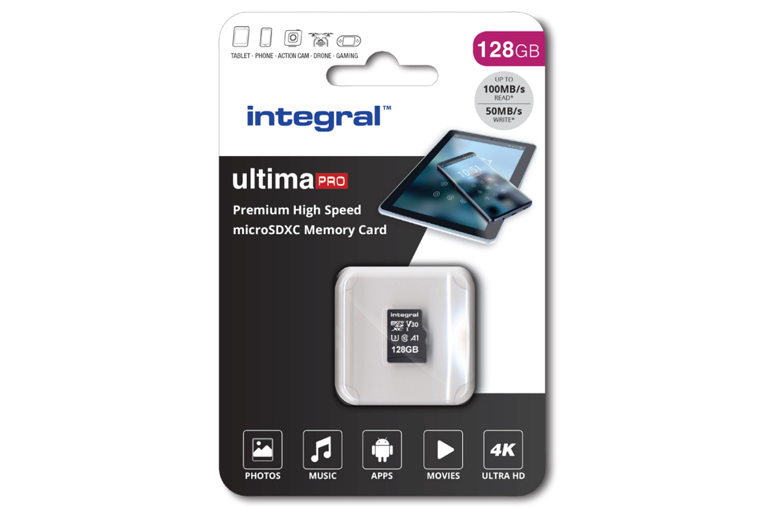 Integral Premium High Speed MICROSDHC/XC Memory Card | 128GB