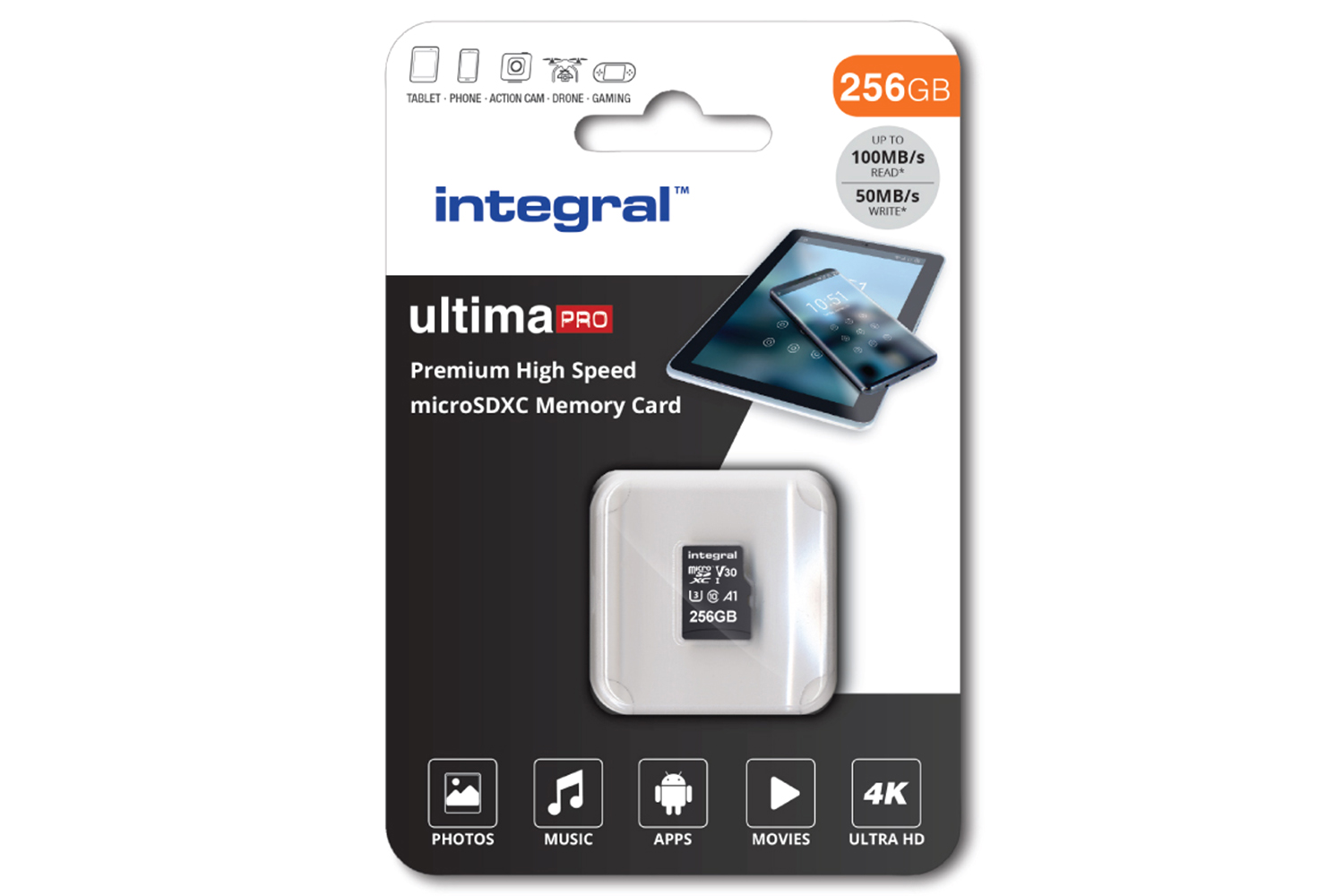 Integral Premium High Speed MICROSDHC/XC Memory Card | 256GB