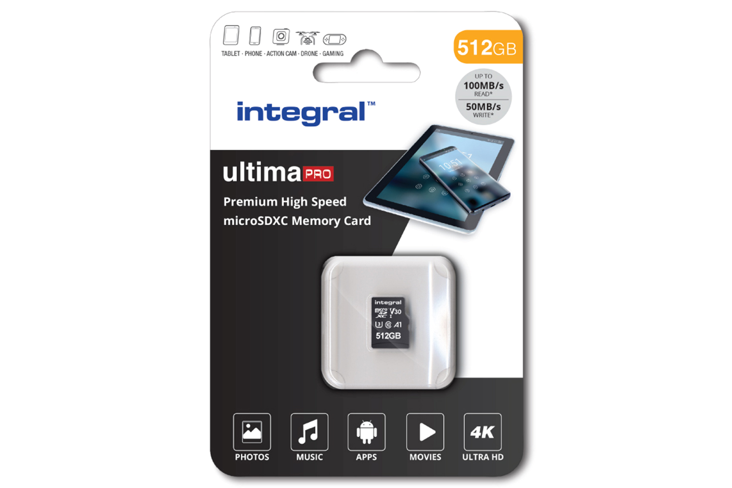 Integral Premium High Speed MICROSDHC/XC Memory Card | 512GB
