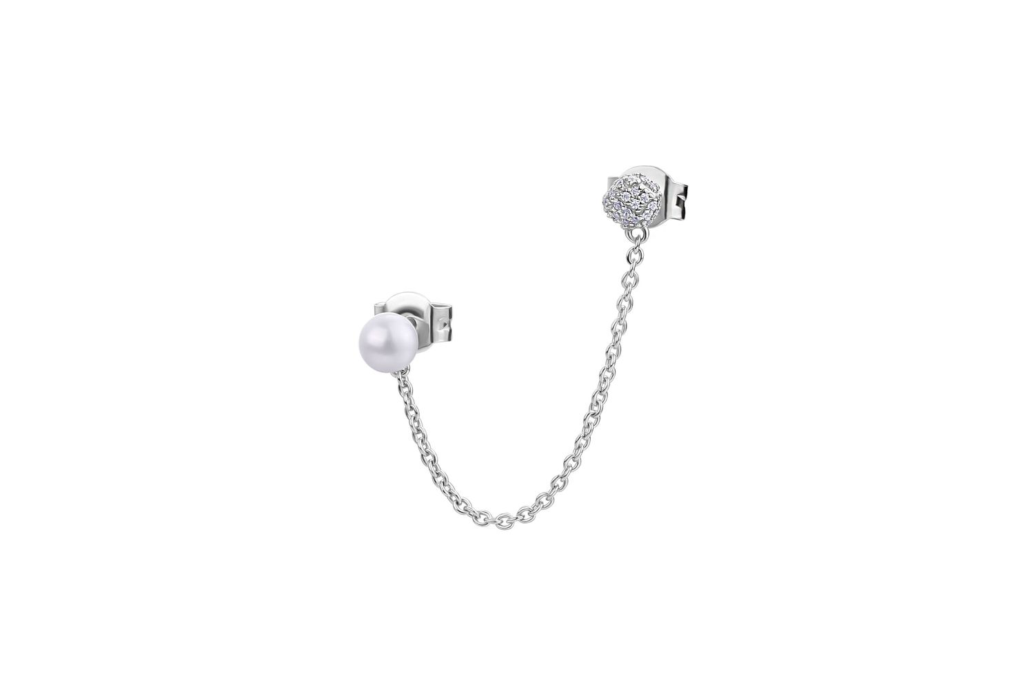 Rosato Rzaz021 - Fashionable Single Silver Earring In The Rosato Storie Range  High-quality Luxury Italian Jewellery