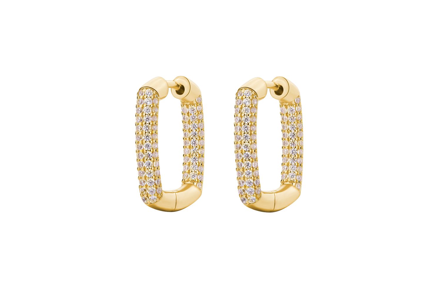 Rosato Bianca Yellow Gold Single Earring, Designer Italian Fashion Jewellery, Unique Single Stud
