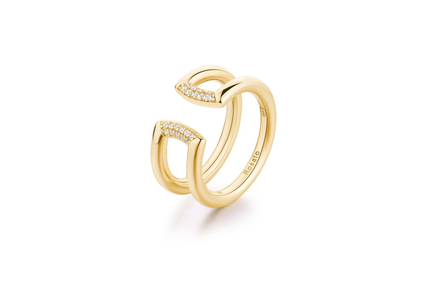 Rosato Rzbi86c - Bianca Yellow Gold Ring - Luxury Fashion Jewellery