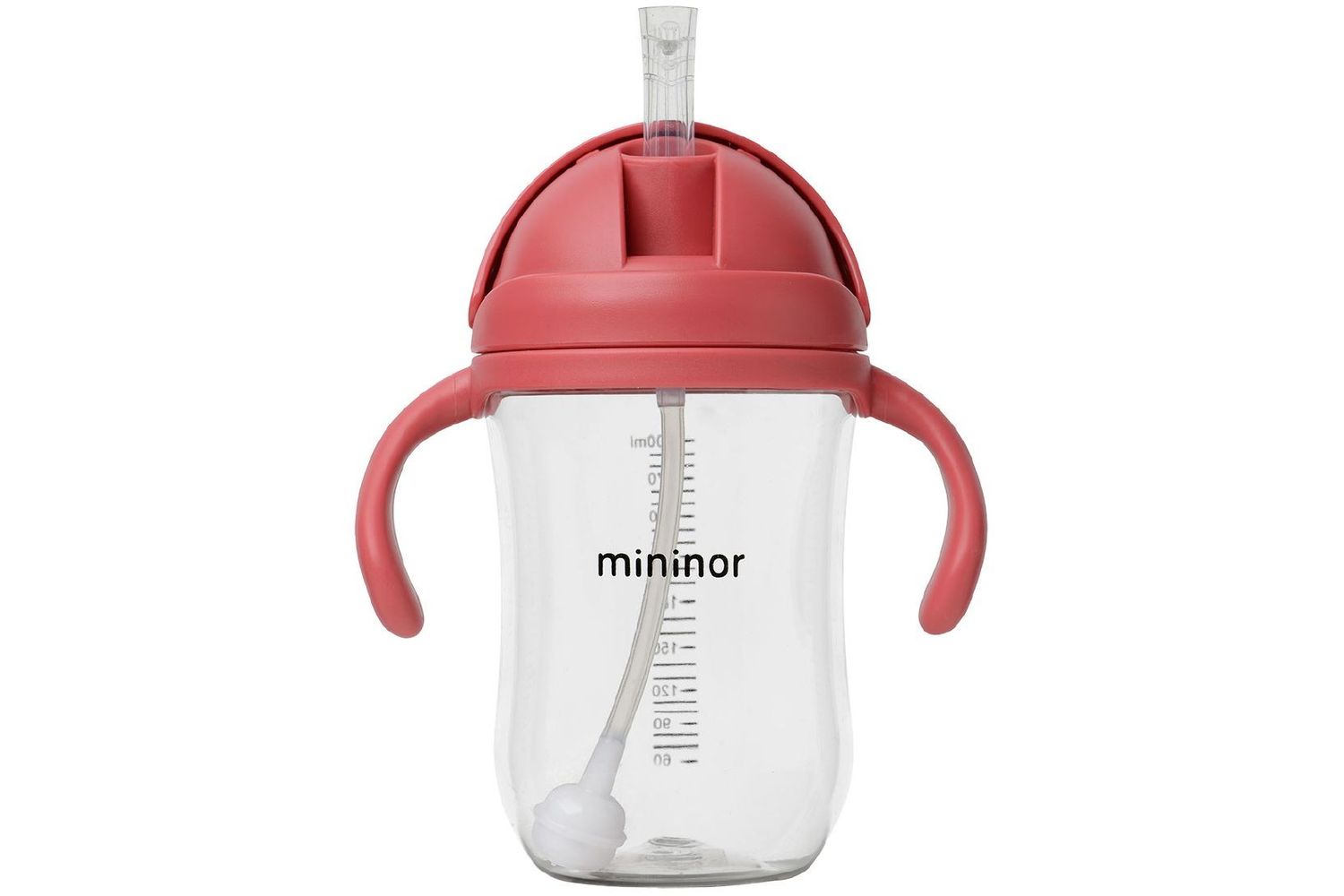 Mininor | 14252 | Tritan Rhubarb 330ml Straw Bottle For Baby Feeding And Weaning