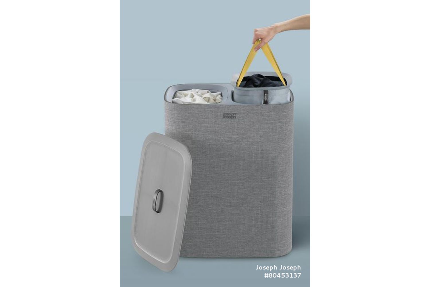 Joseph Joseph | 50003 | Tota 90l Premium Laundry Basket (grey) - Innovative And Convenient Laundry Care Solution