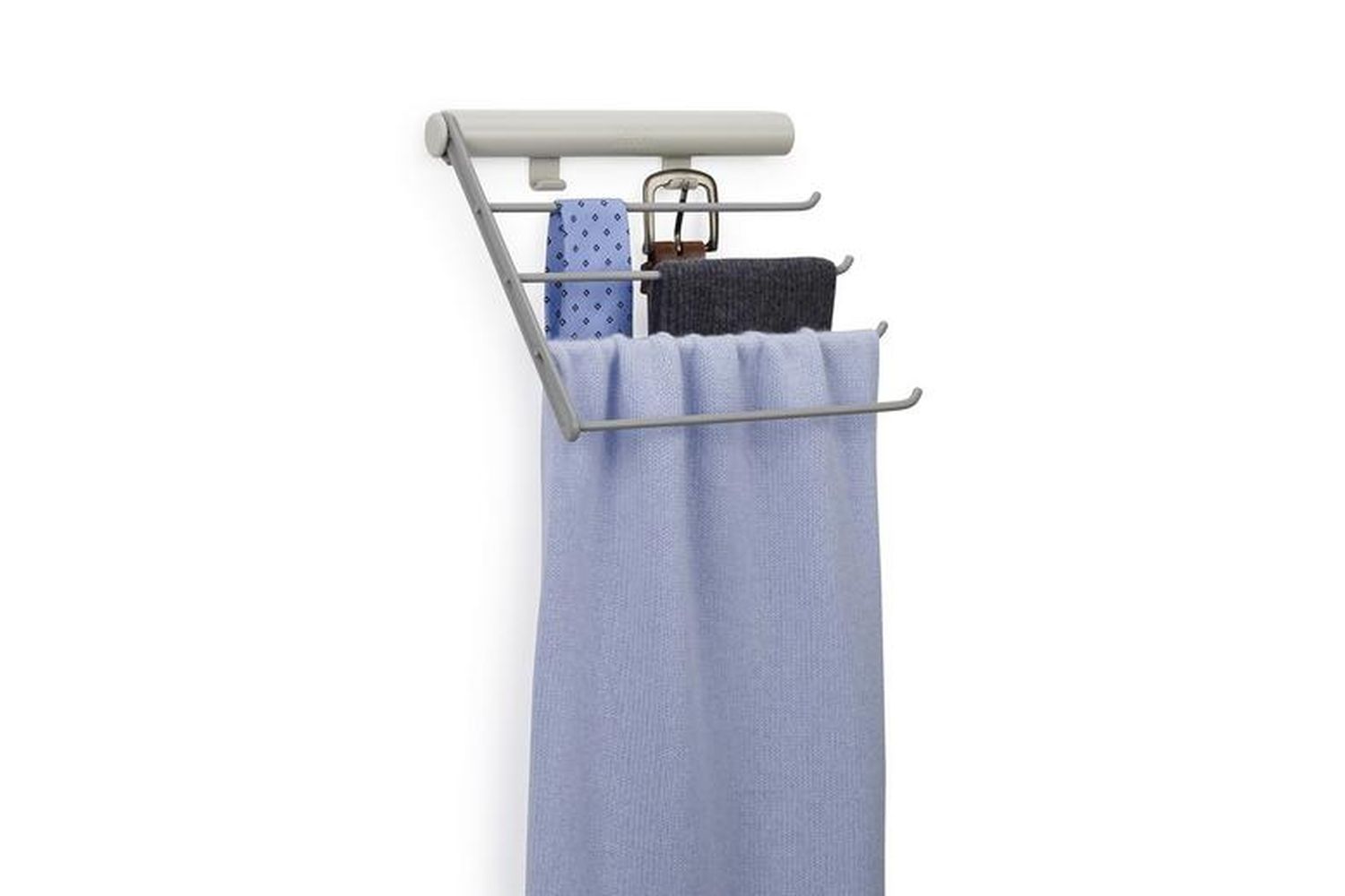 Joseph Joseph | 55005 | Orderly Belt, Tie & Scarf Rail-ecru- Ideal Closet Organiser For Space Saving And Accessibility