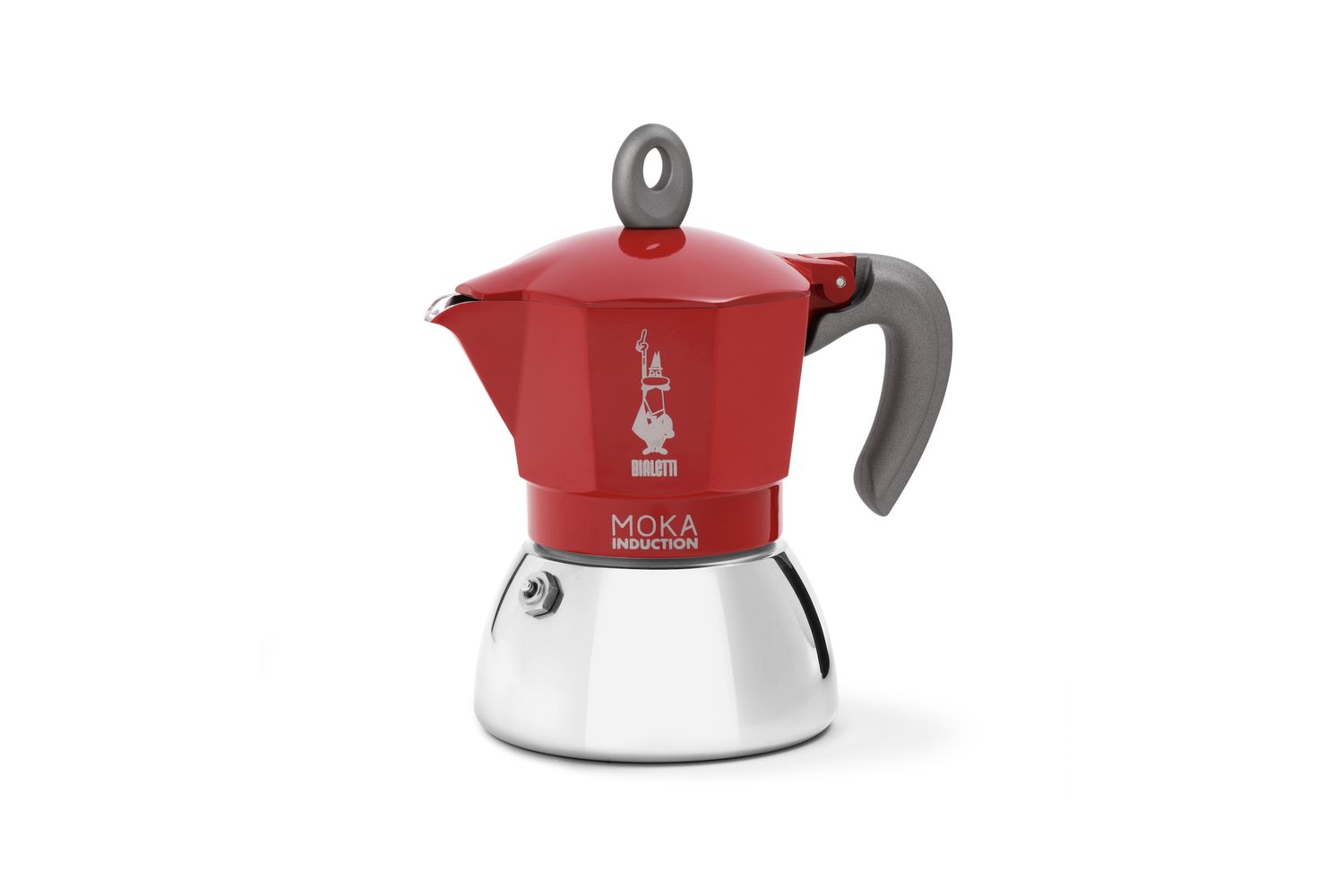 Bialetti Moka Induction 4 Cup Coffee Maker Red - Italian Espresso Induction Stovetop
