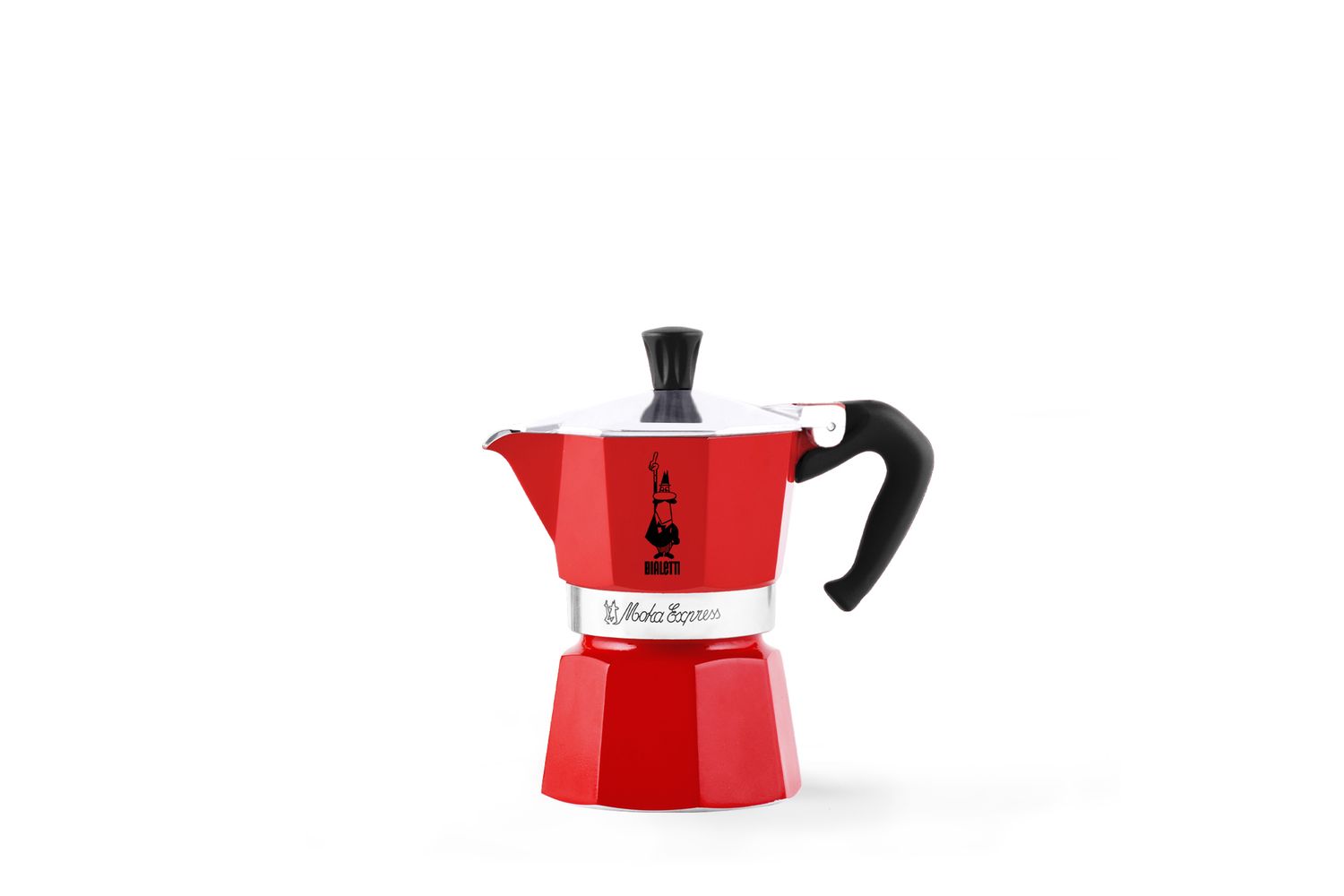 Bialetti Moka Express Color: Authentic Italian Coffee Maker In Vibrant Red, 1-cup Size