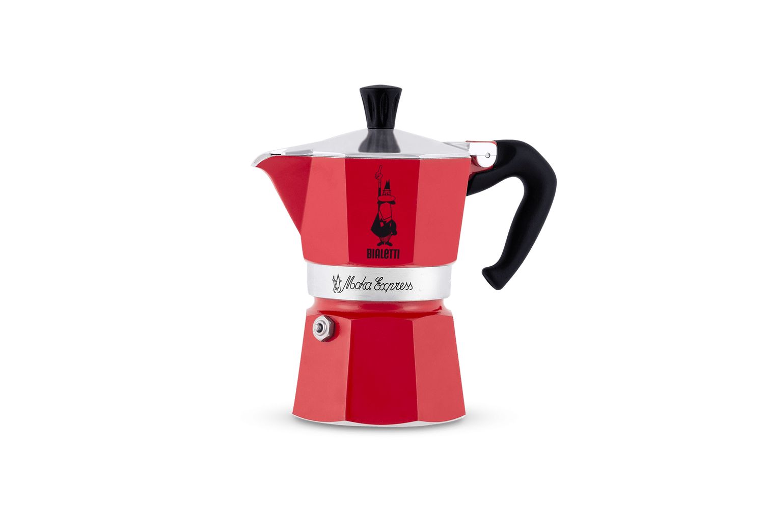 Bialetti Moka Express 6 Cup Red 6 - Original Italian Aluminium Moka Pot