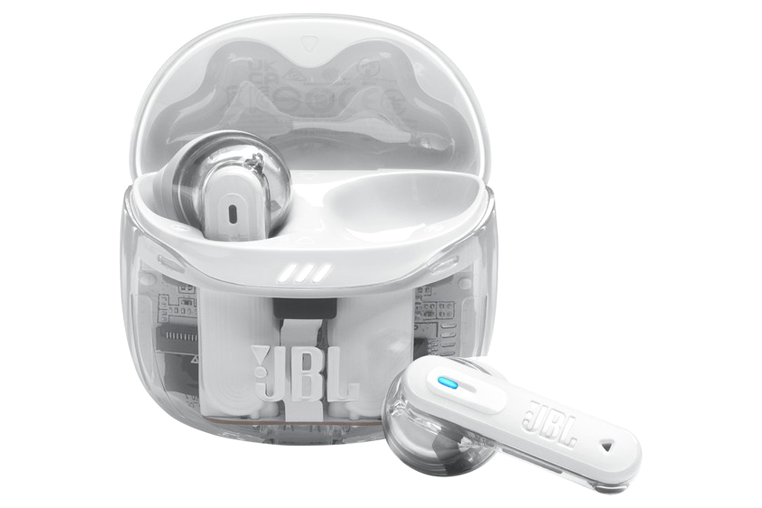 JBL Tune Flex 2 Ghost Edition Noise Cancelling Earbuds | Ghost White