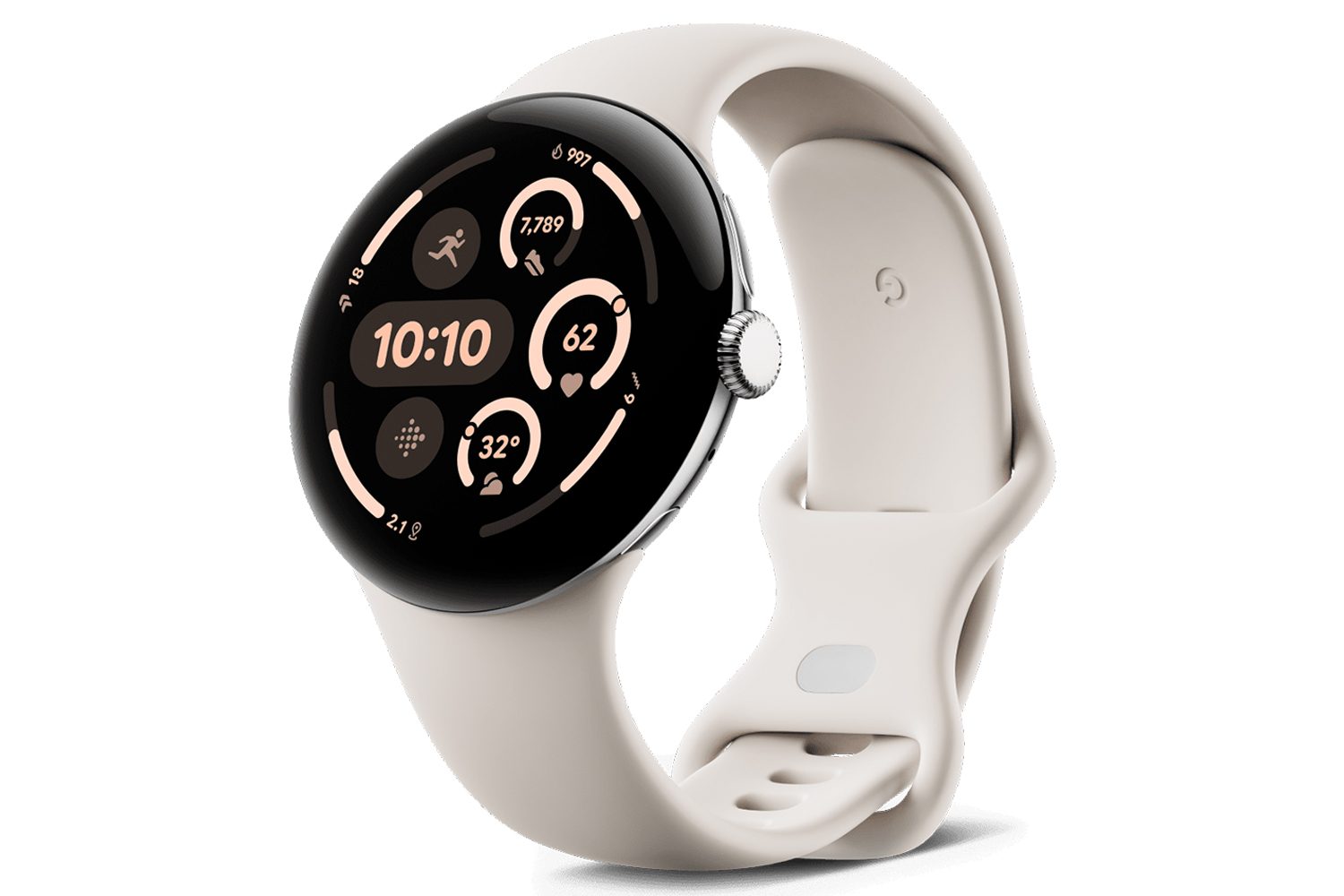 Google Pixel Watch 3 | 45mm | Polished Silver/Porcelain