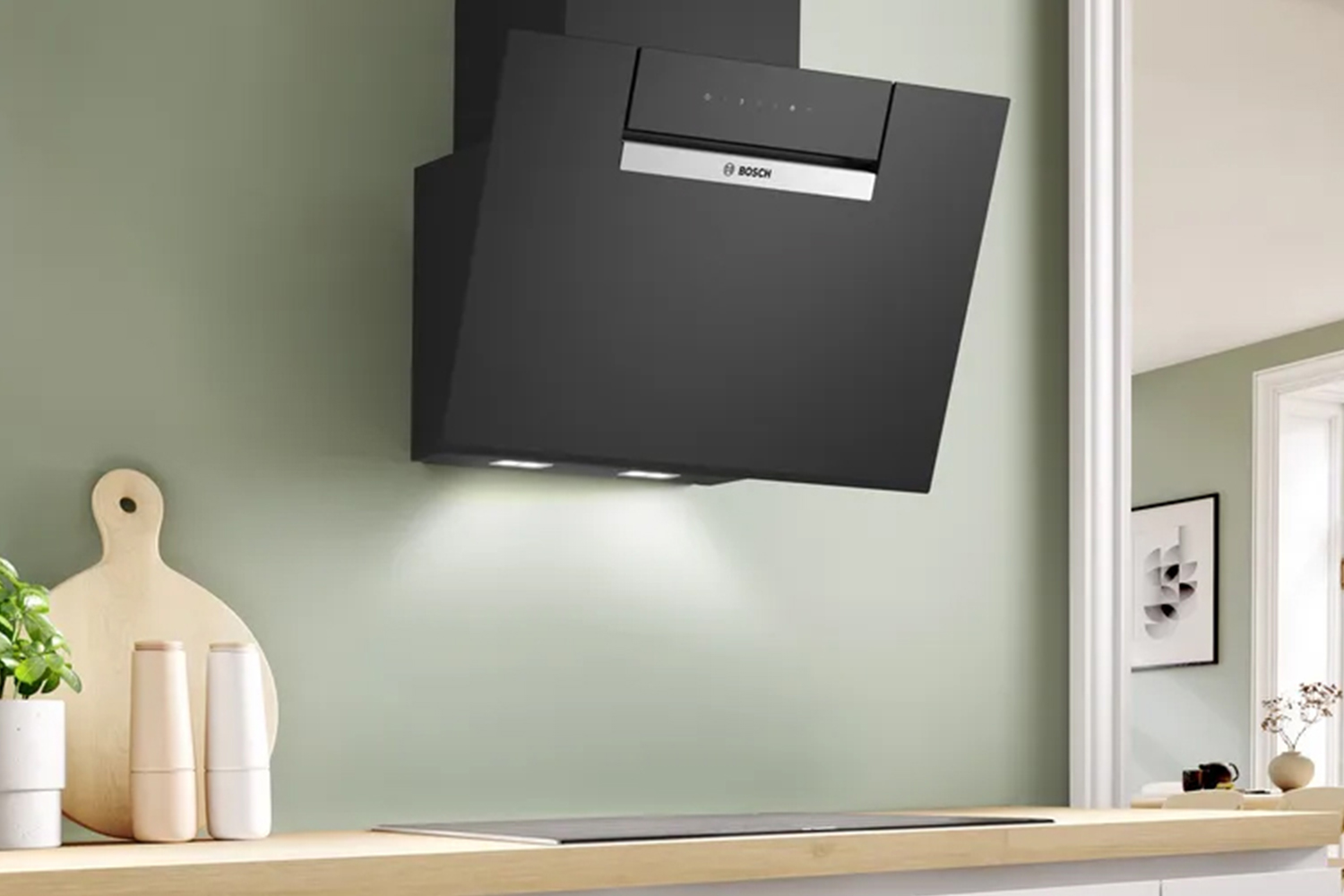 Bosch Series 4 60cm Wall Mounted Cooker Hood | DWK67FN60B