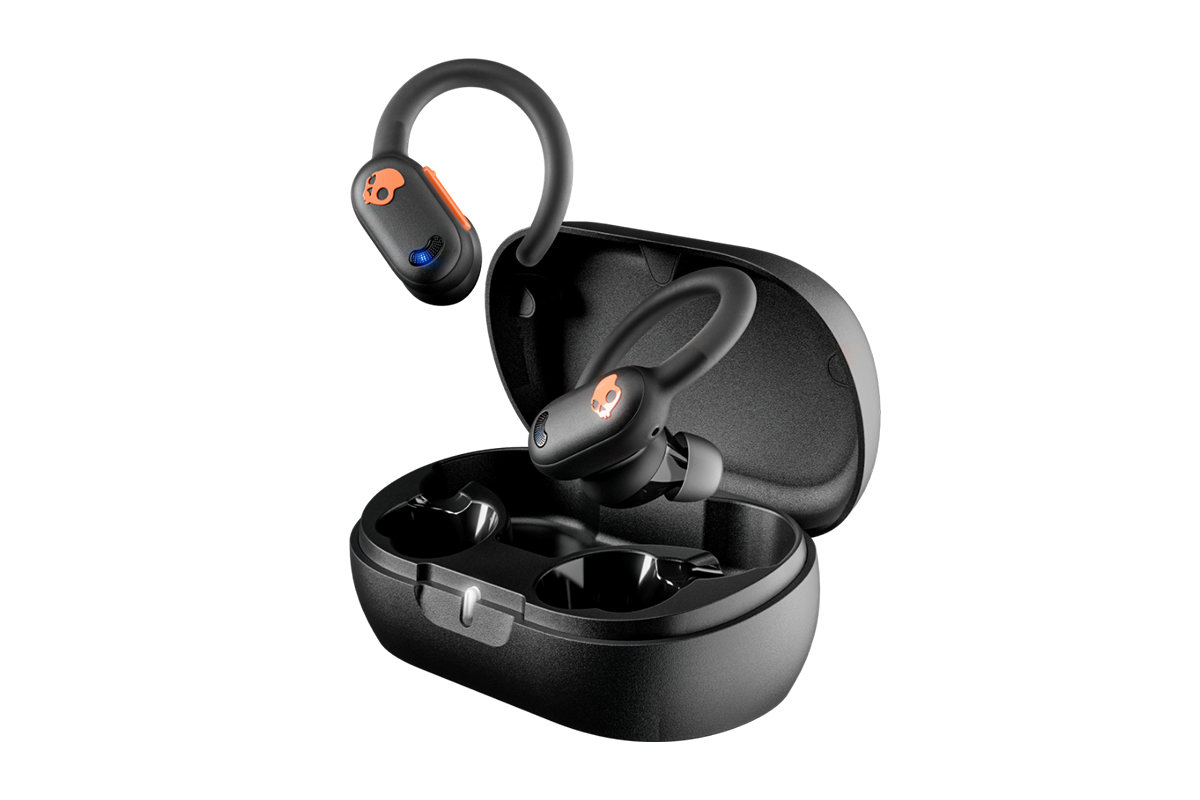 Skullcandy Push ANC Active True Wireless Earbuds with Active Noise Cancelling | Black/Orange