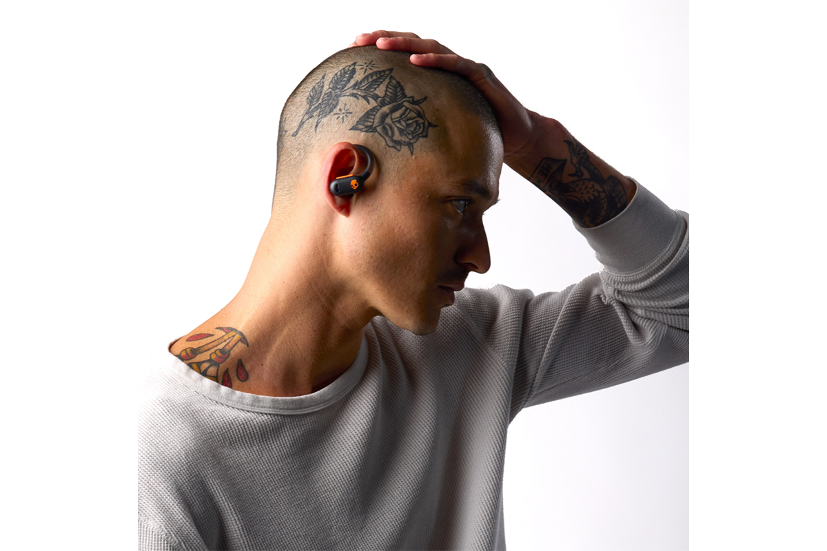 Skullcandy Push ANC Active True Wireless Earbuds with Active Noise Cancelling | Black/Orange