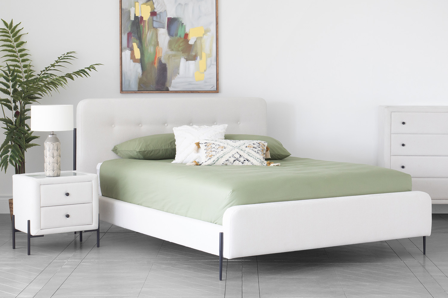 Arnold Bed Frame | King | 5ft | Oatmeal