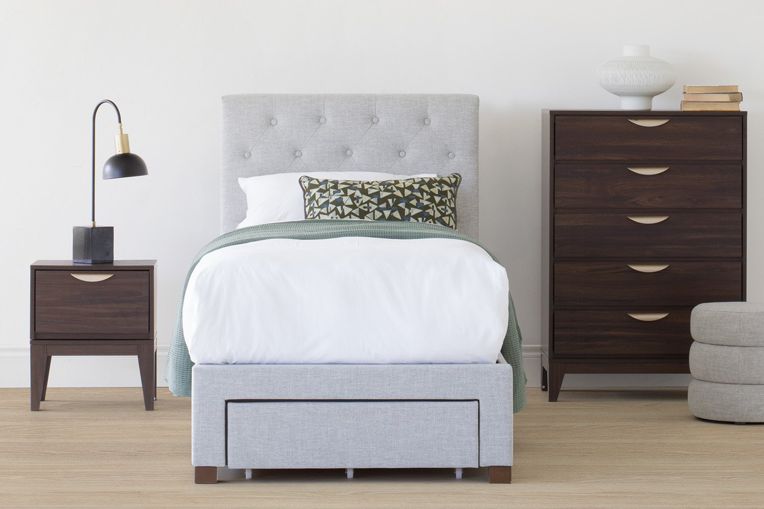 Brandon Bed Frame | Single | 3ft | Grey