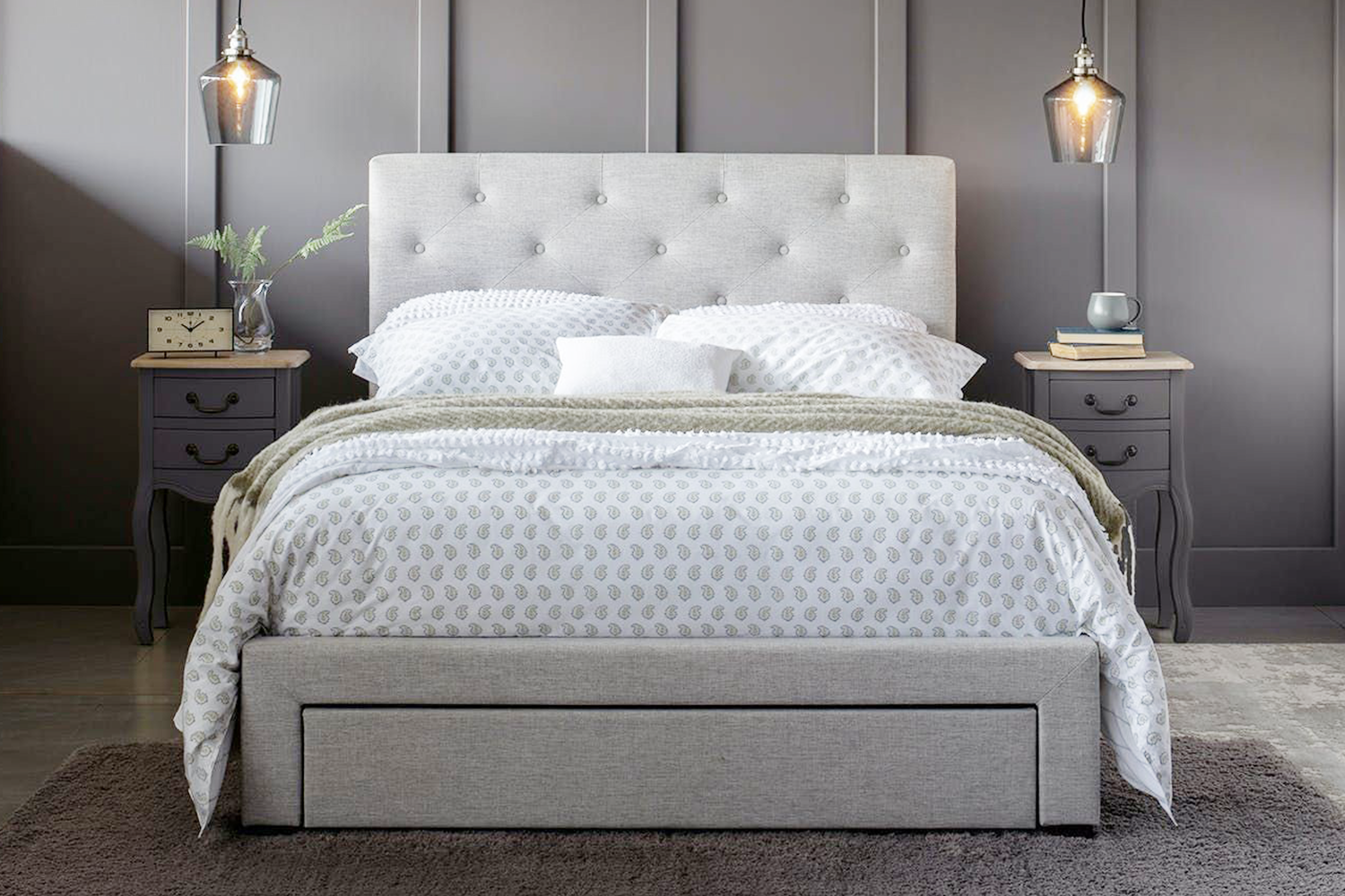 Brandon Bed Frame | King | 5ft | Grey